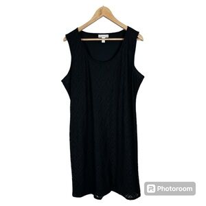 Dana Buchman Women’s Lace Lined Black Dress Sleeveless Size XL
